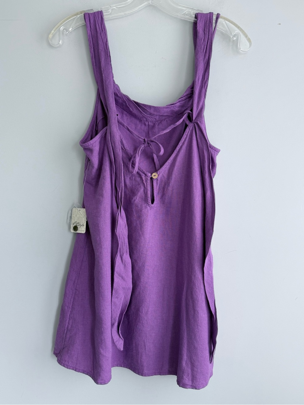 Free People Free-est Dulce Linen Mini Dress in Bellflower S NWT Boho Coastal - Picture 6 of 14